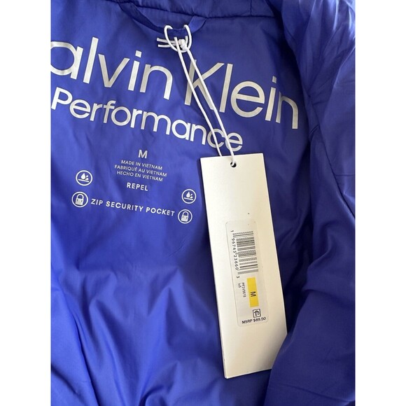 NWT Calvin Klein Performance Womens Hooded Vest Size Med Security Zip Pockets - Picture 3 of 4